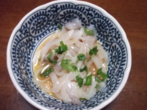 いかみみで作るいかそうめん♪すだち味