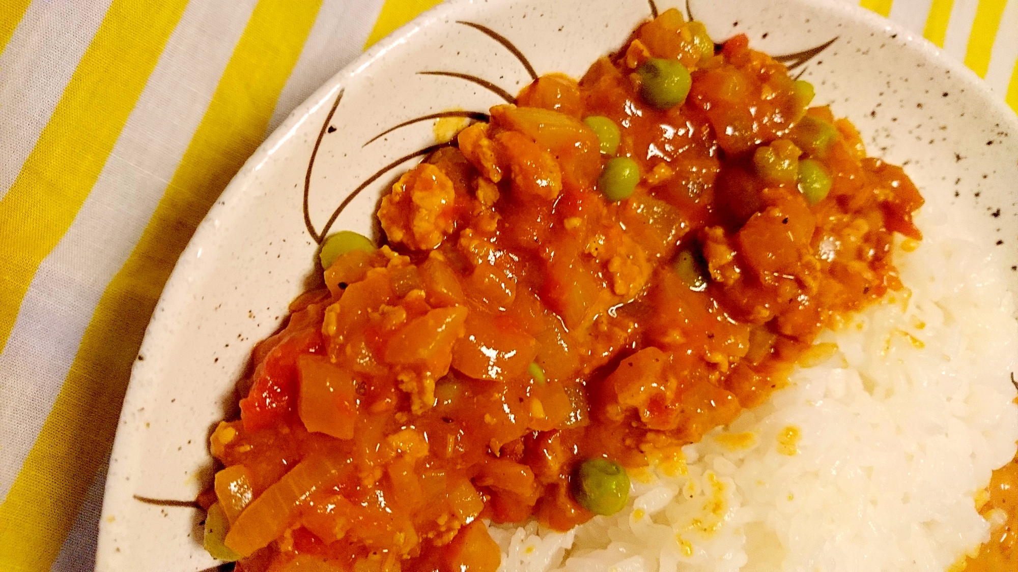 市販のカレールーで作る鶏挽き肉のキーマカレー