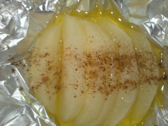 レンジで簡単 焼きナシ 梨 レシピ 作り方 By 茶とらん 楽天レシピ