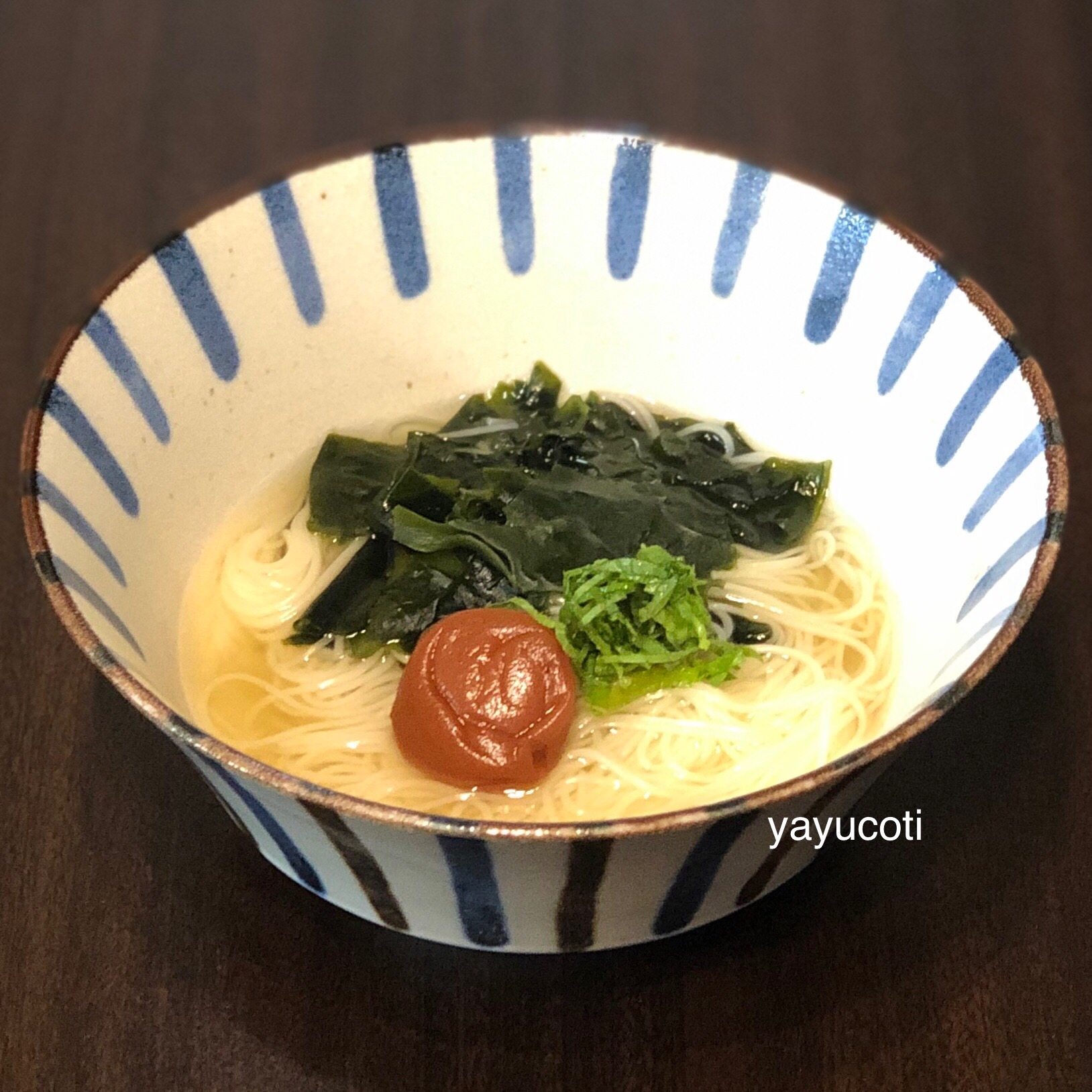 大葉と梅のあっさりにゅうめん