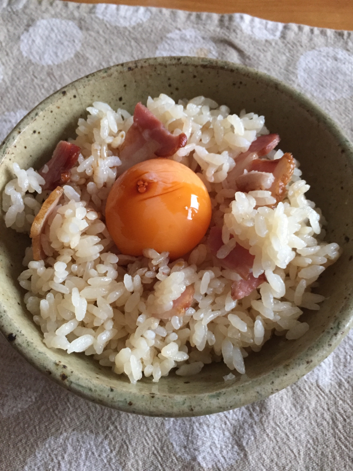 ベーコン醤油ごはんの卵ごはん レシピ 作り方 By ボンド子 楽天レシピ