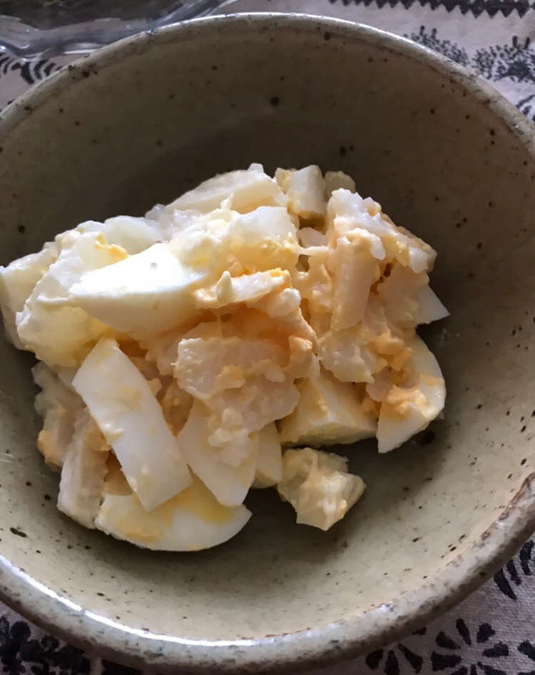 たけのこと茹で卵の長芋ポテトサラダ レシピ 作り方 By ボンド子 楽天レシピ