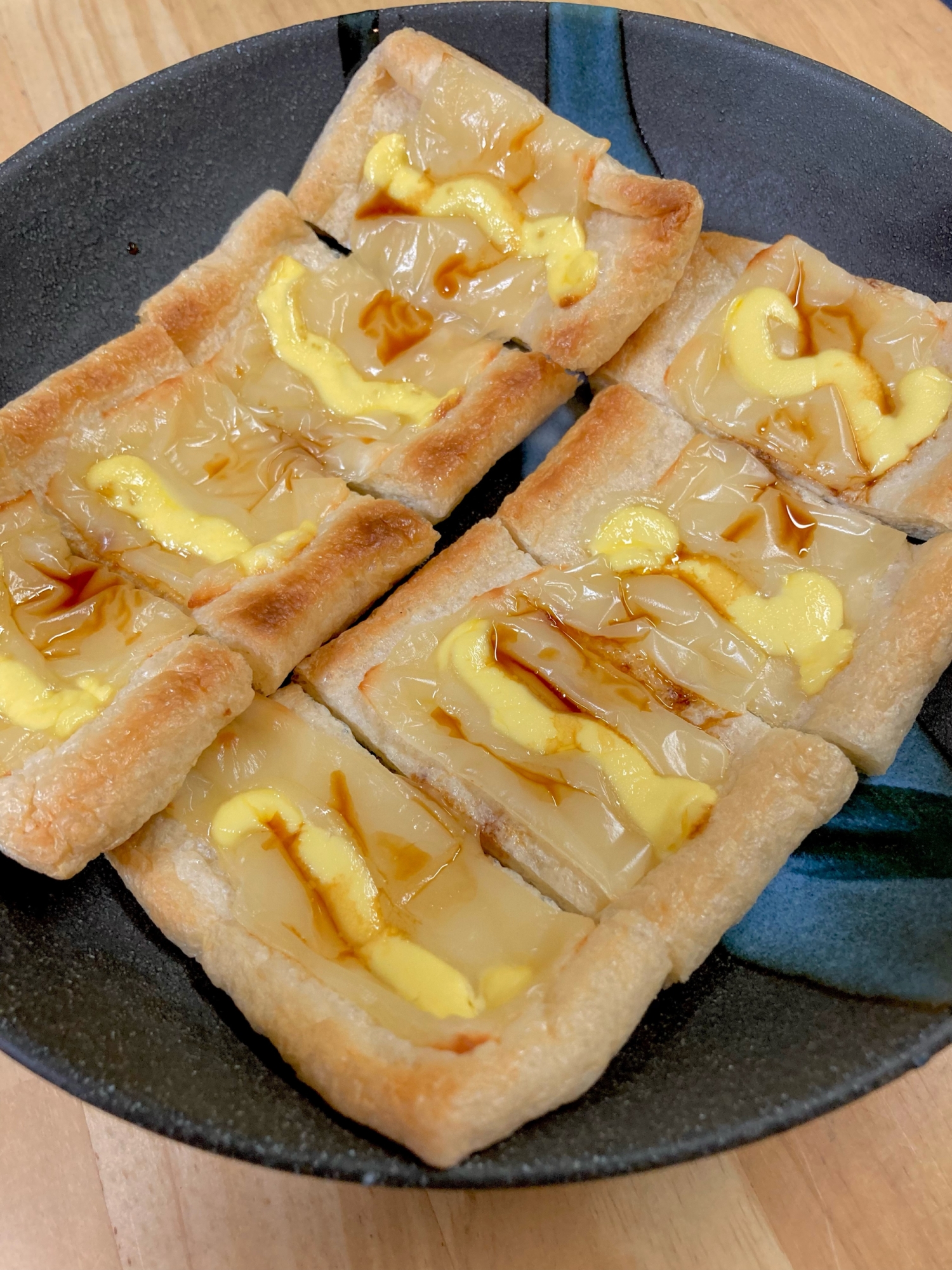トースターで、油揚げのチーズ焼き