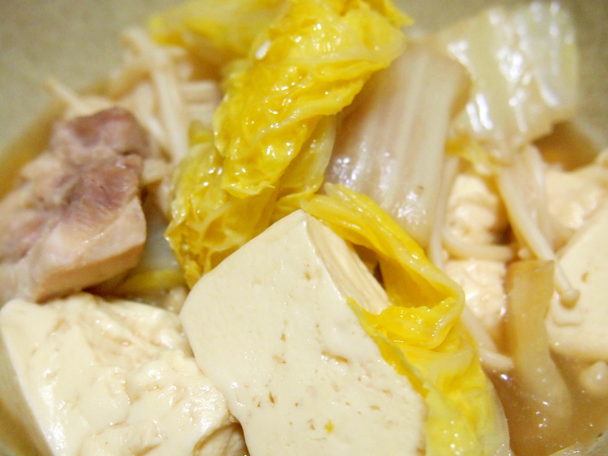 豆腐と豚と白菜の煮物