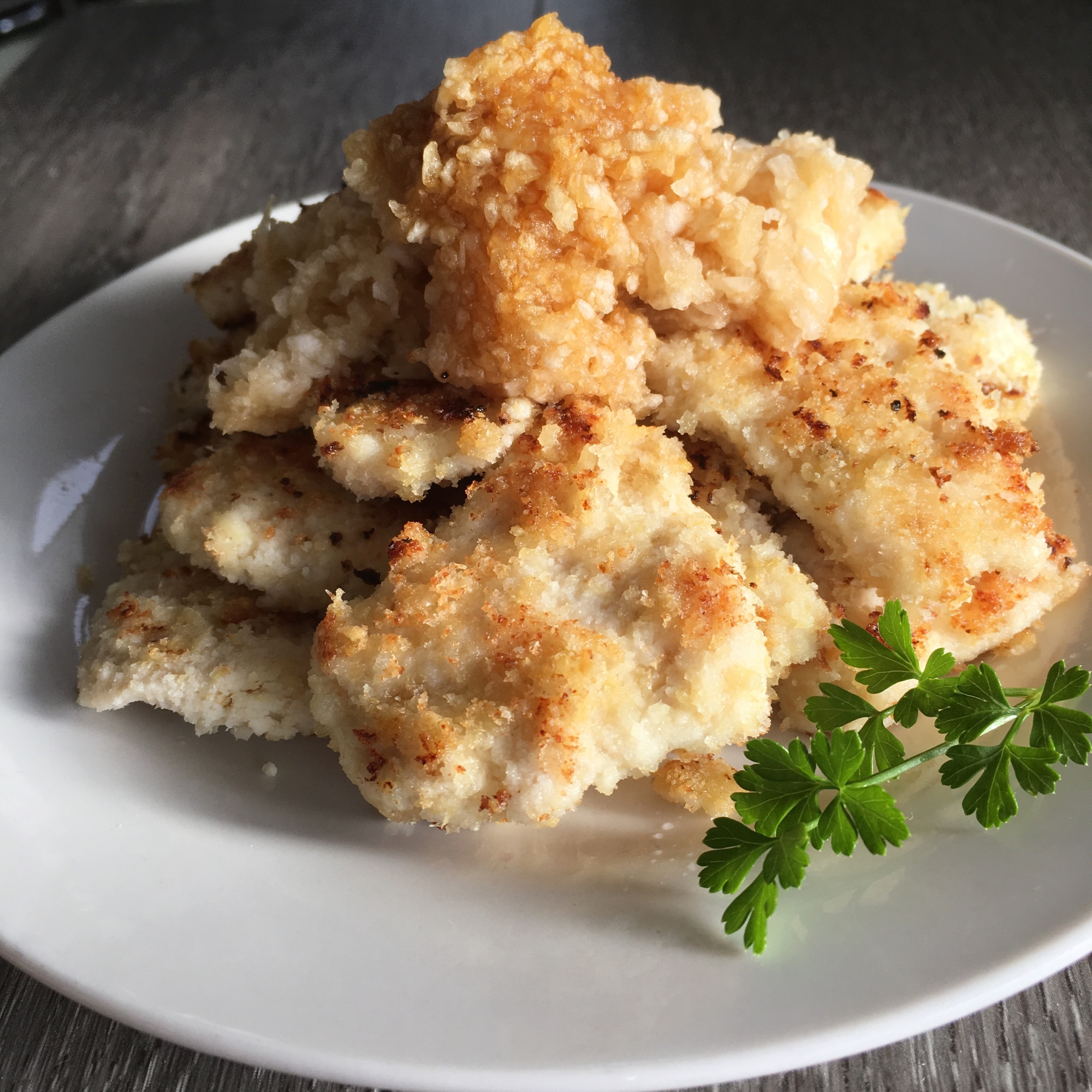 鶏むね肉のおから衣の揚げ焼き♪