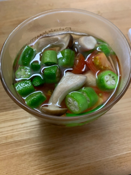 パプリカがなかったのでしめじで。食卓が彩り豊かになりました！ありがとうございました！
