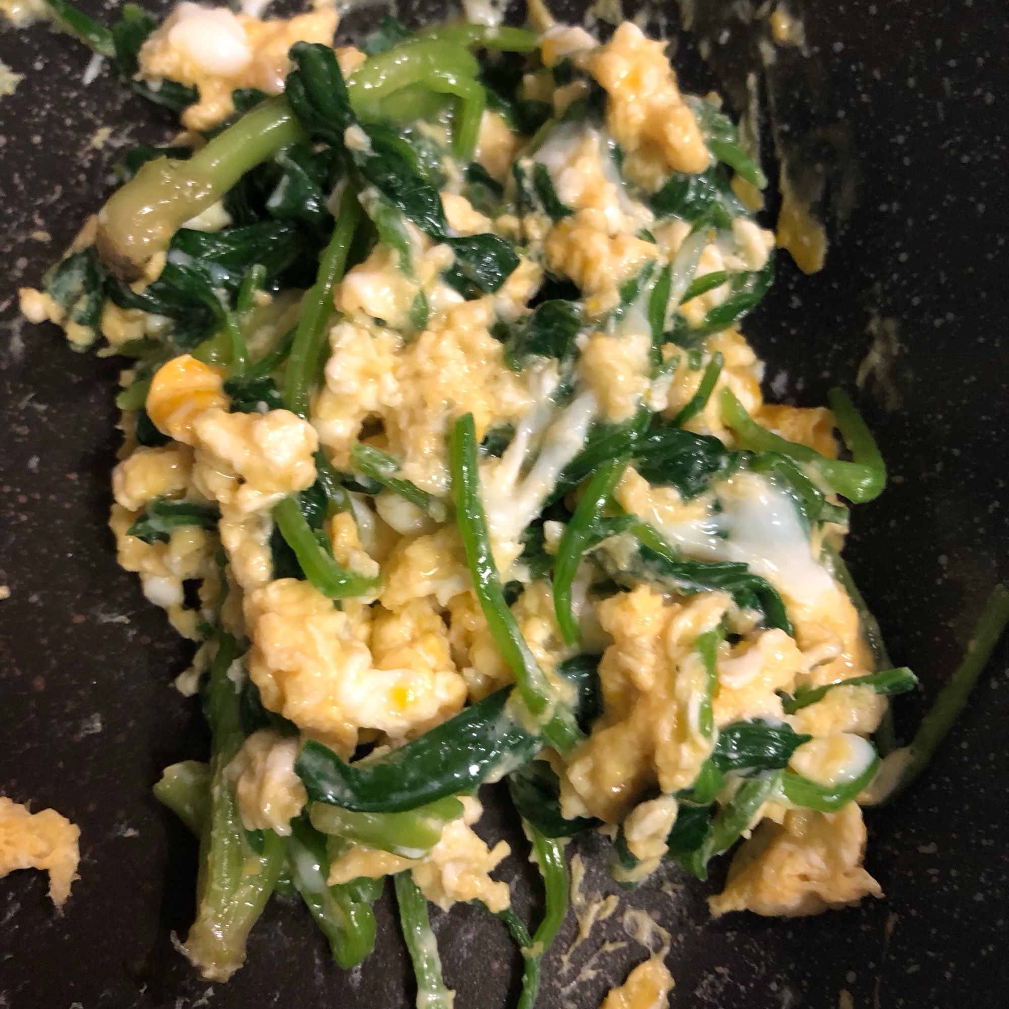 ほうれん草卵炒め