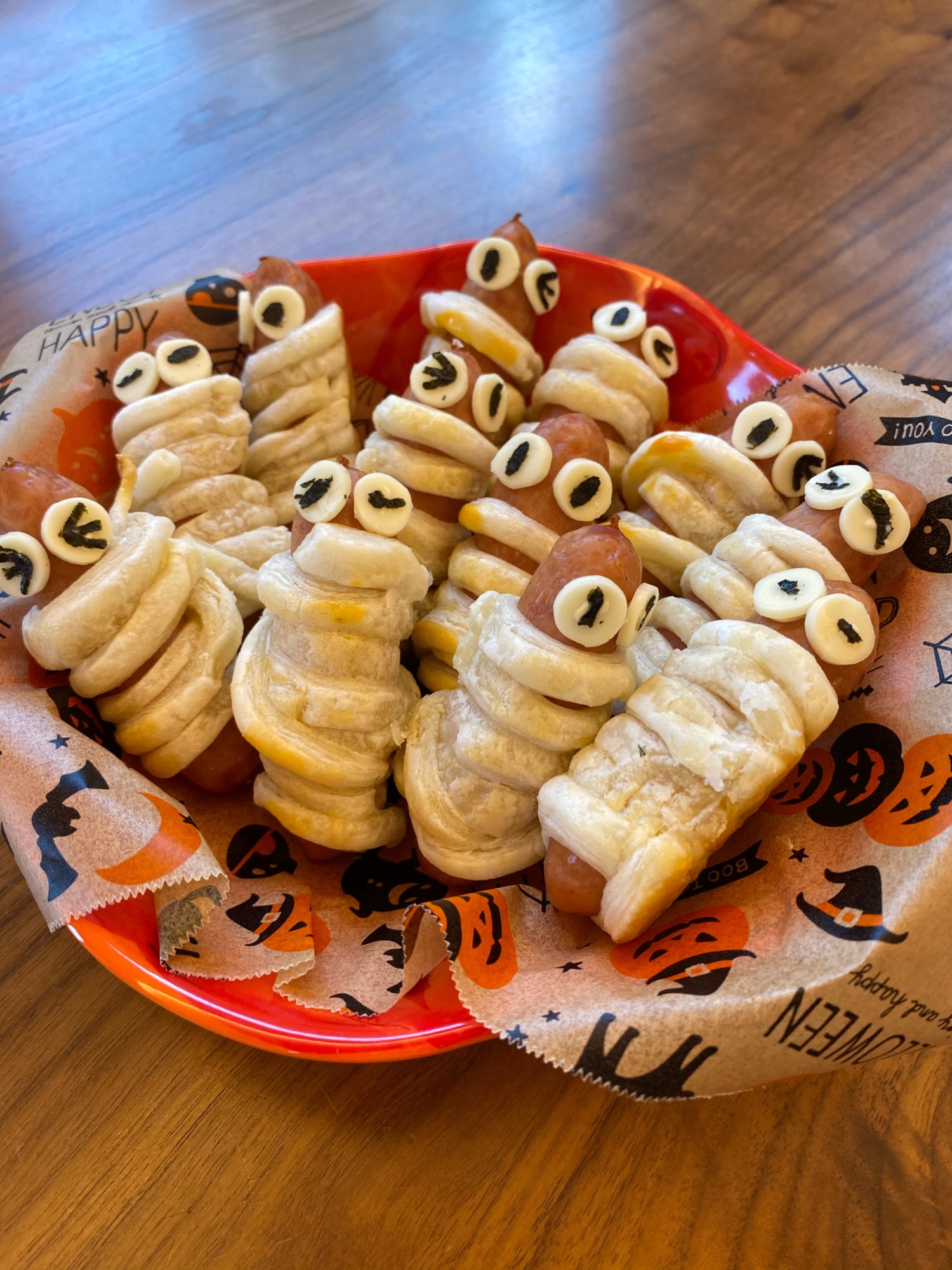 ハロウィン＊ミイラ＊パイ包みウインナー
