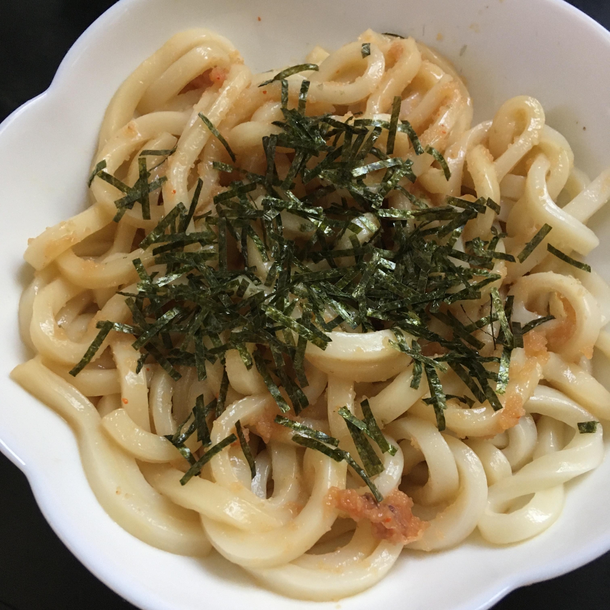 海苔、明太子うどん