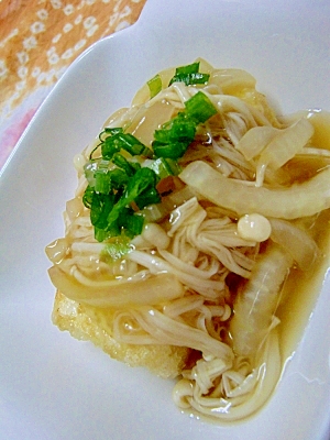 揚げ豆腐の野菜あんかけ