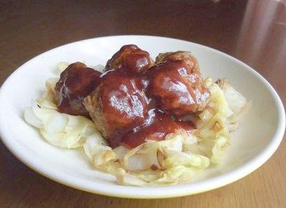 照り焼きあんの肉団子