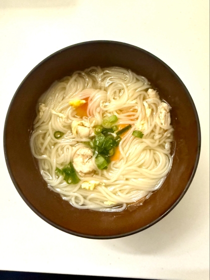 子供作☺️温まるにゅうめん