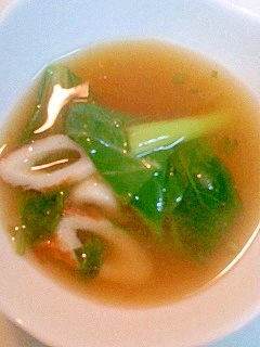 小松菜とちくわのスープ