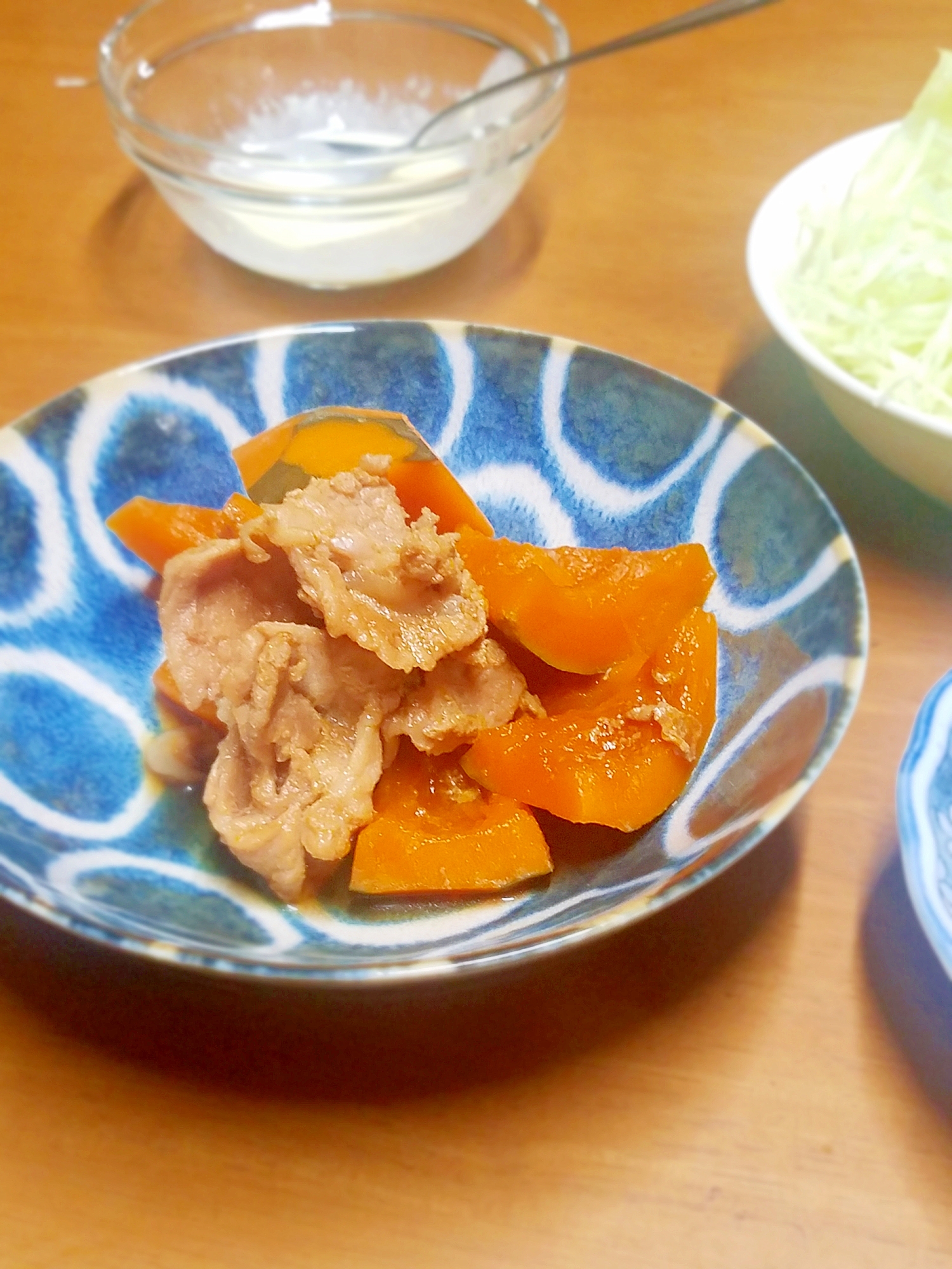 かぼちゃと豚肉の煮物