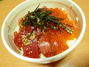 マグロのづけとイクラ丼 レシピ 作り方 By 御子柴 楽天レシピ
