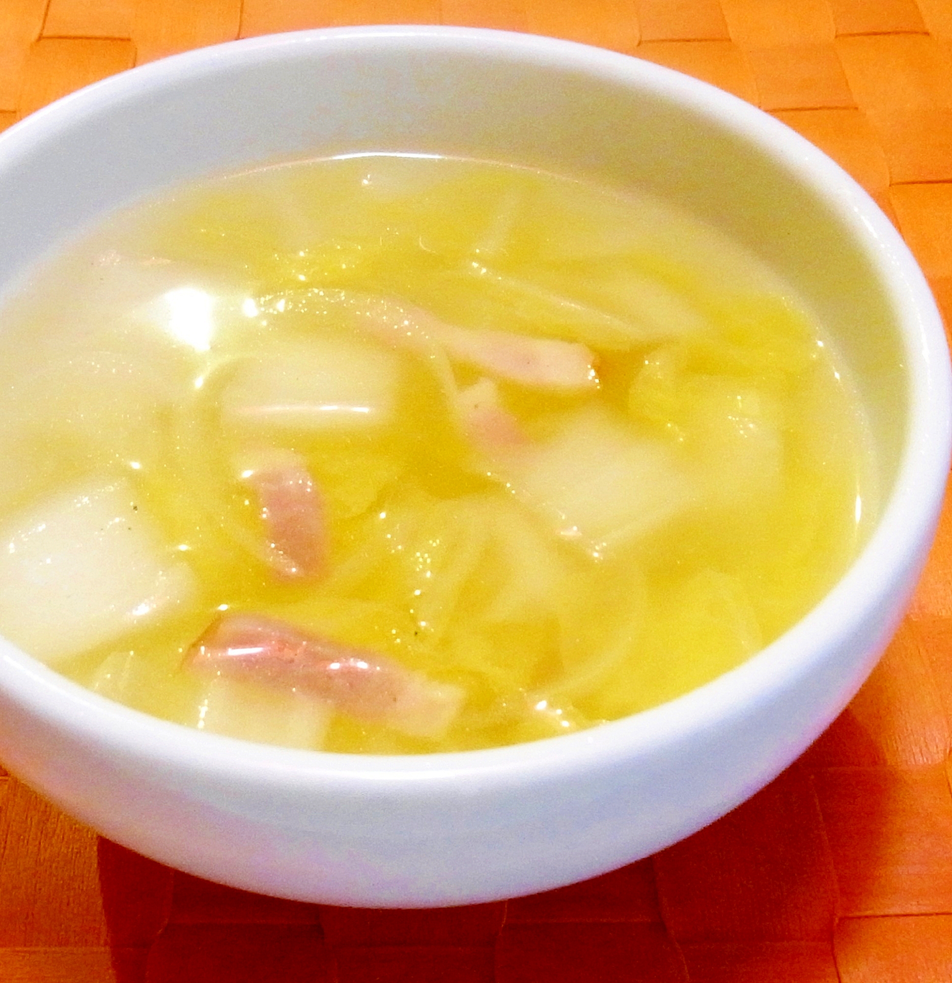 白菜とベーコンと玉ねぎのスープ