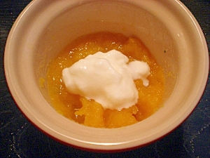 離乳食初期☆ かぼちゃのヨーグルトがけ