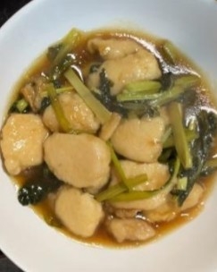 鶏ほうれん草のとろみスープ