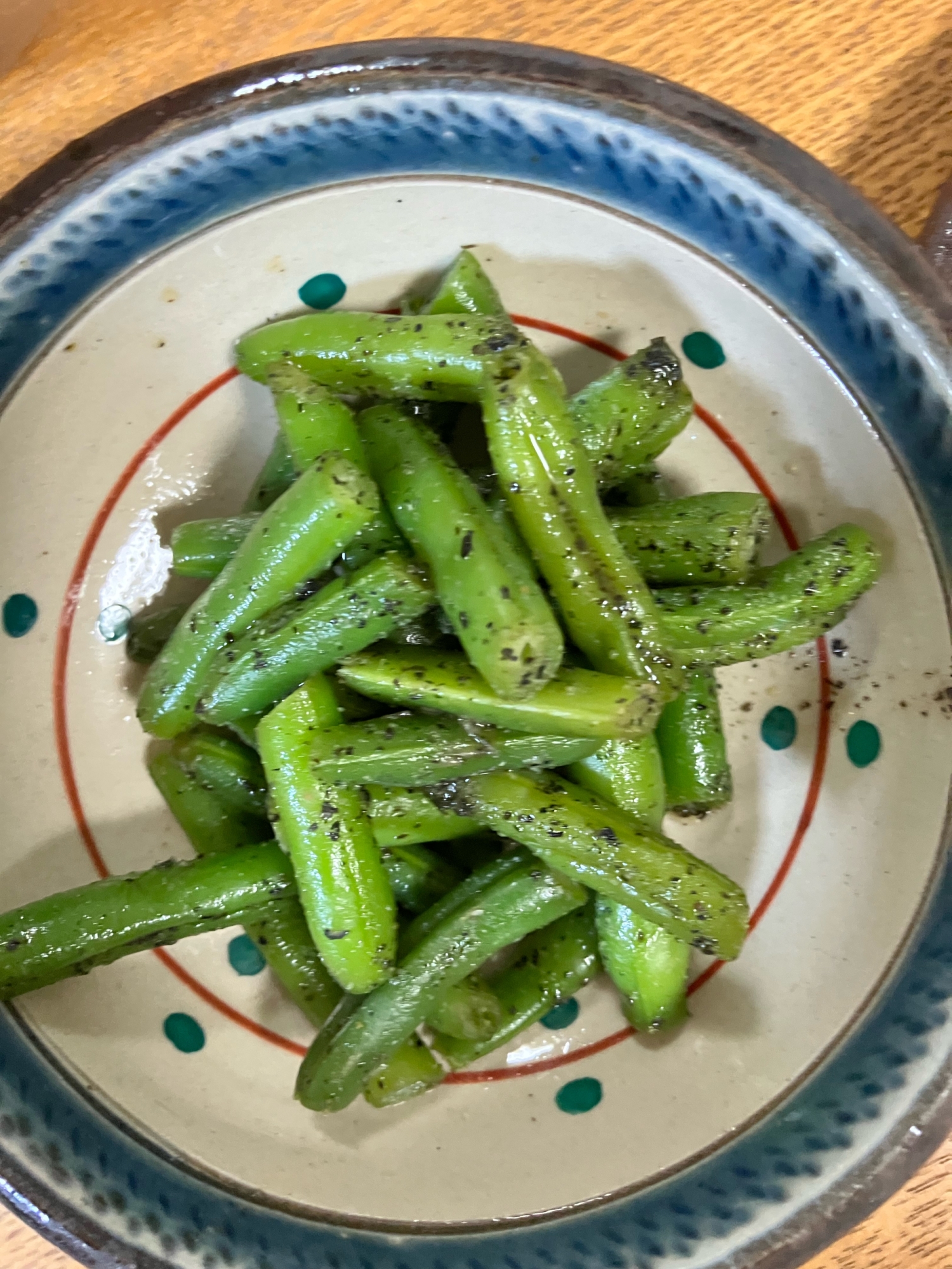 業務スーパーの冷凍いんげんのごま和え