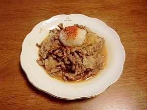 焼き飛騨牛のみぞれ和え