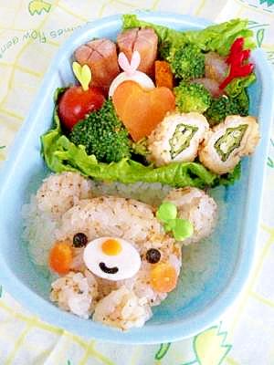 簡単キャラ弁 くまちゃんのお弁当 レシピ 作り方 By Cherry2005 楽天レシピ