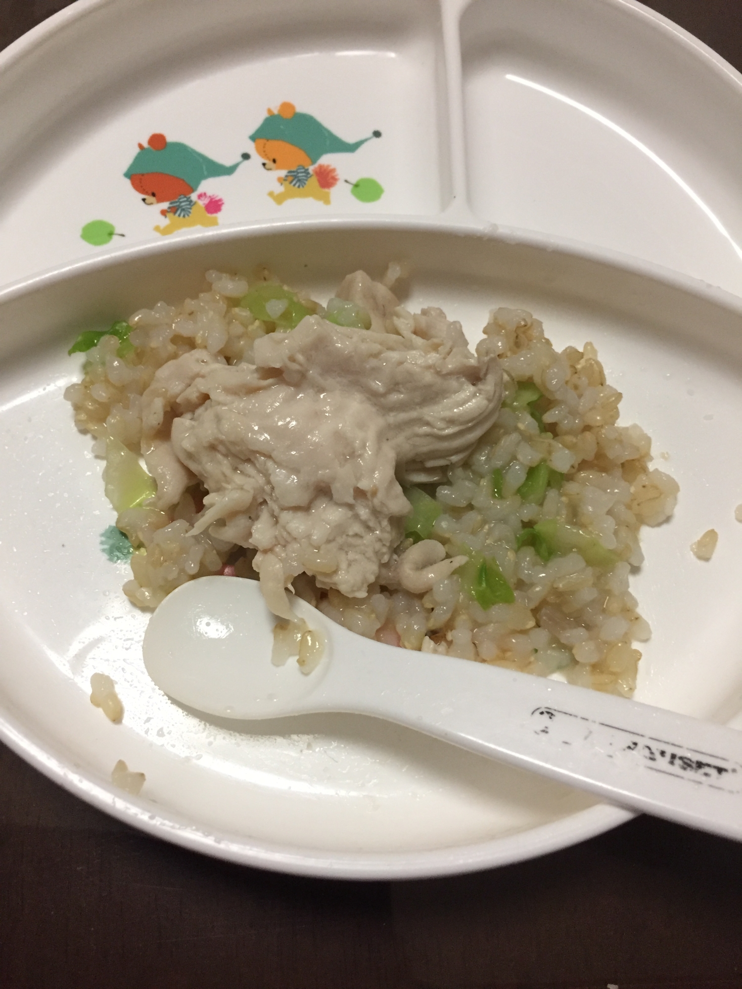 幼児食！キャベツの鶏だし雑炊と鶏むね肉！