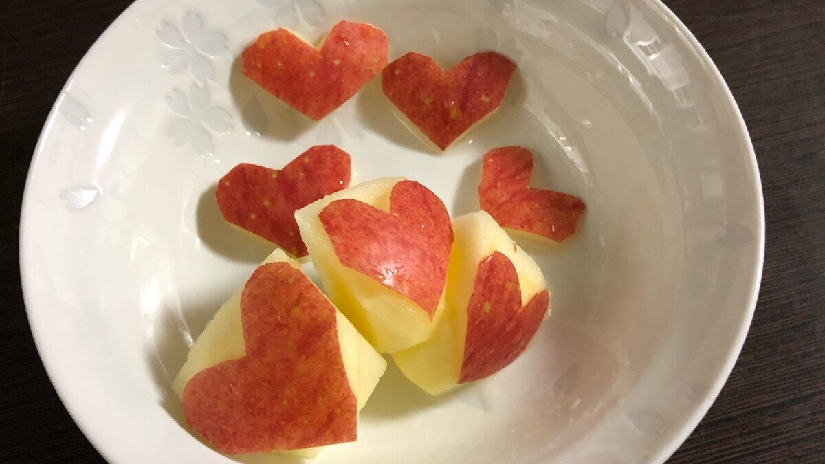 かわいい りんごハートの飾り切り レシピ 作り方 By なまかわママ 楽天レシピ かわいい りんごハートの飾り切り レシピ 作り方 By なまかわママ 楽天レシピ
