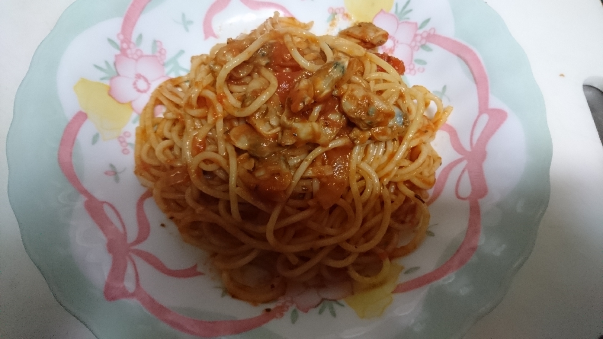 あさりのトマトパスタ