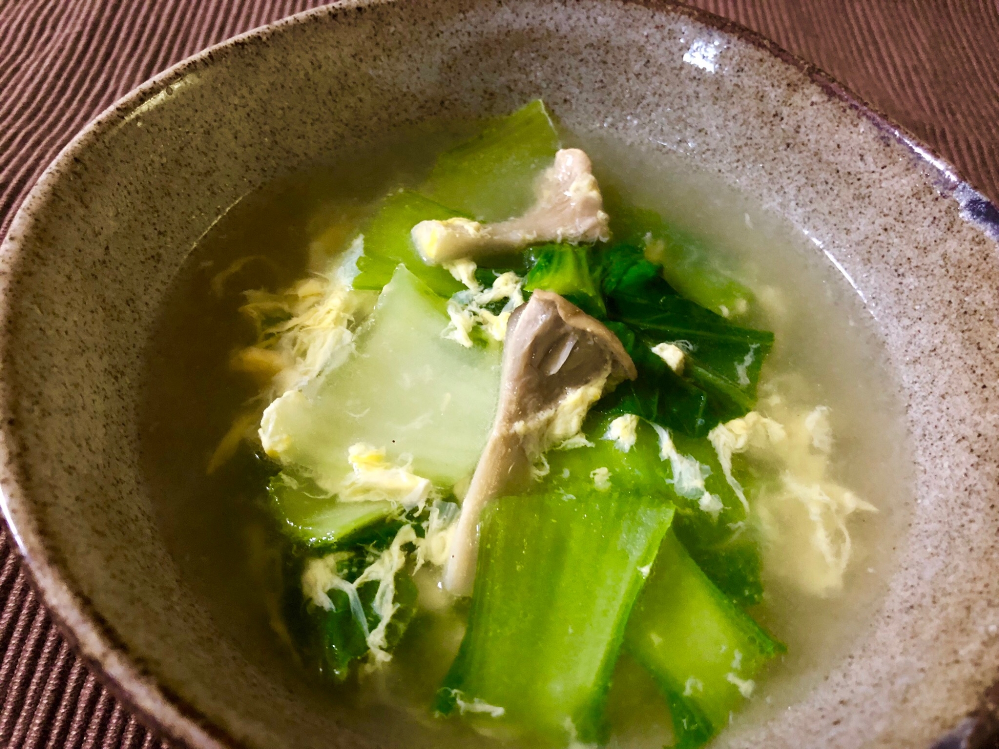 チンゲンサイとエリンギの中華スープ☆