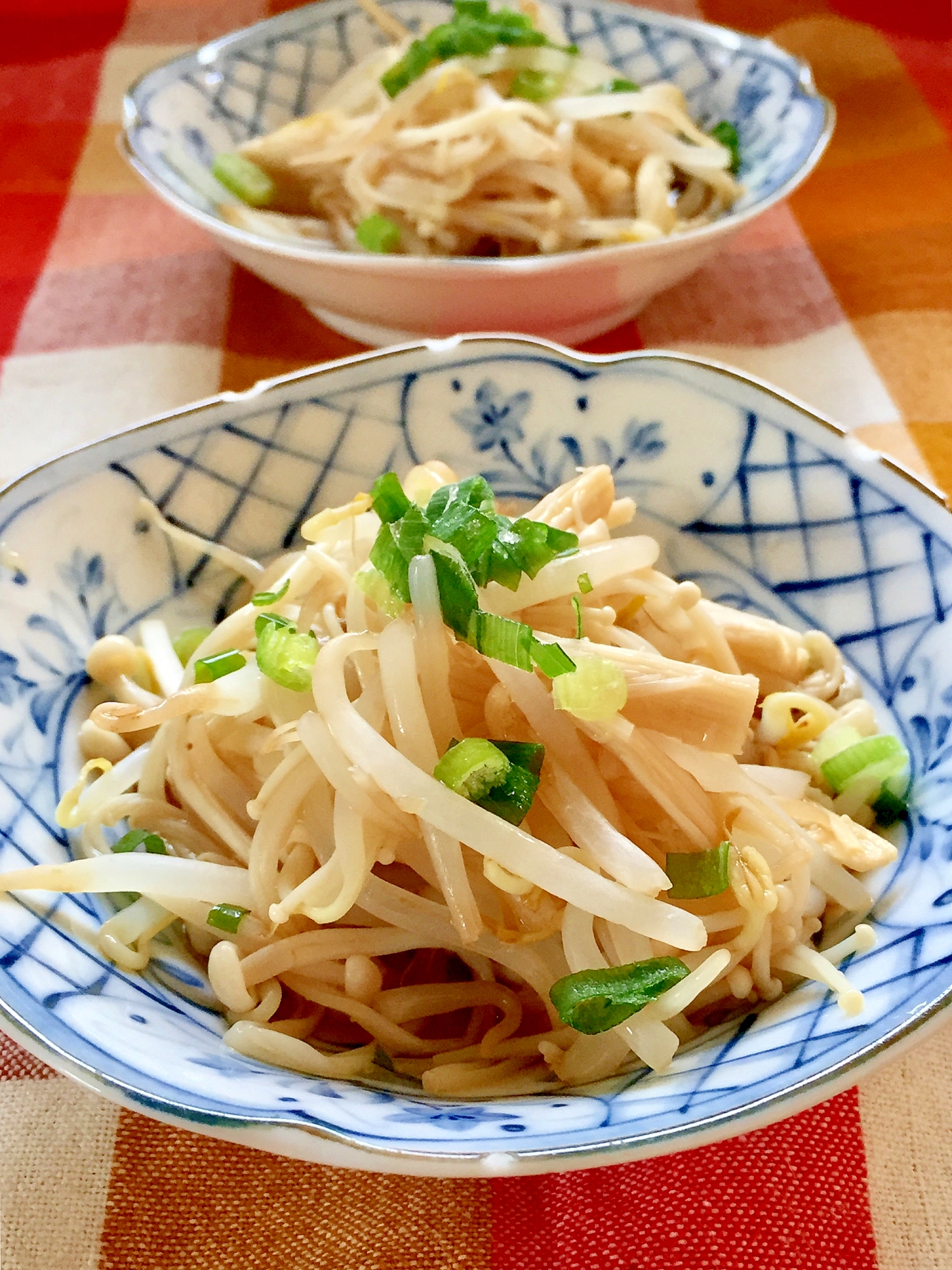 レンジでチン♫もやしとえのきのポン酢和え