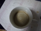 余っていた粉ミルクでアツアツのカフェラッテ♪
美味しく頂きました（＾▽＾）。