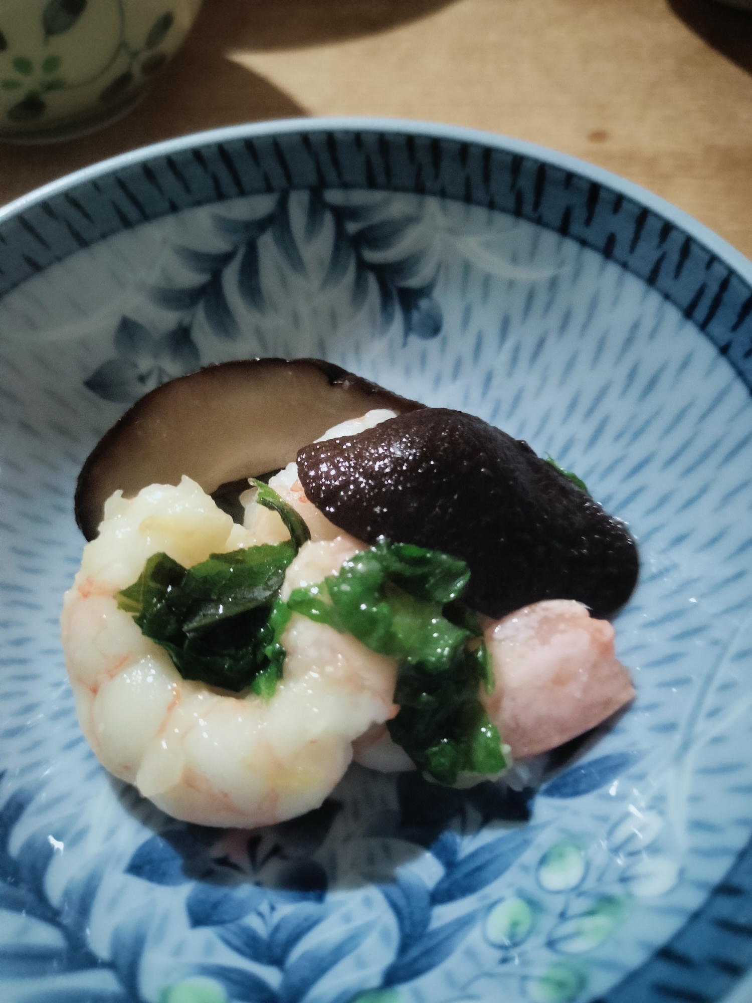海老椎茸大葉の煮物♪