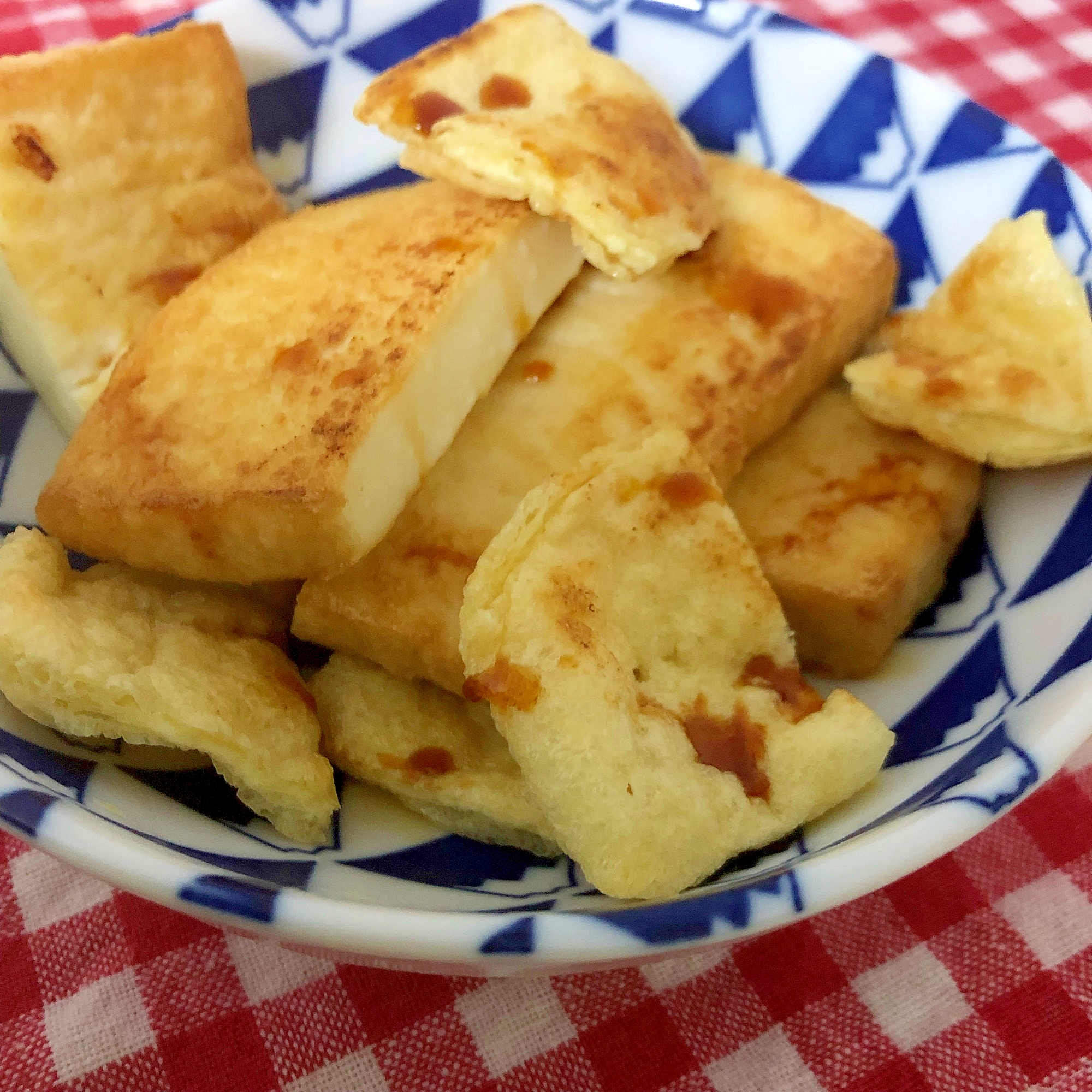 絹揚げと油揚げのニンニク醤油焼き★