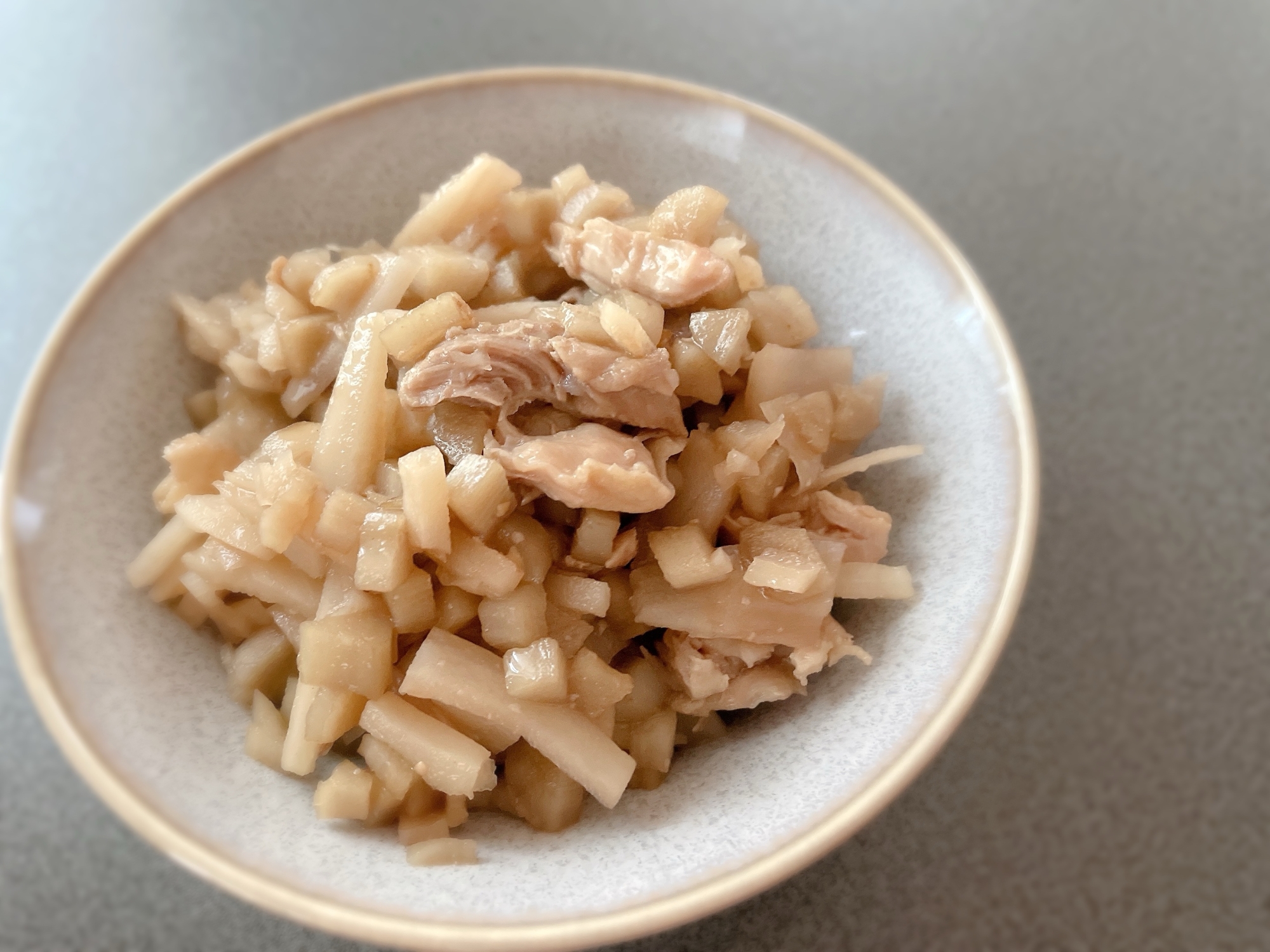 ノンオイル！鶏肉と根菜の味噌煮
