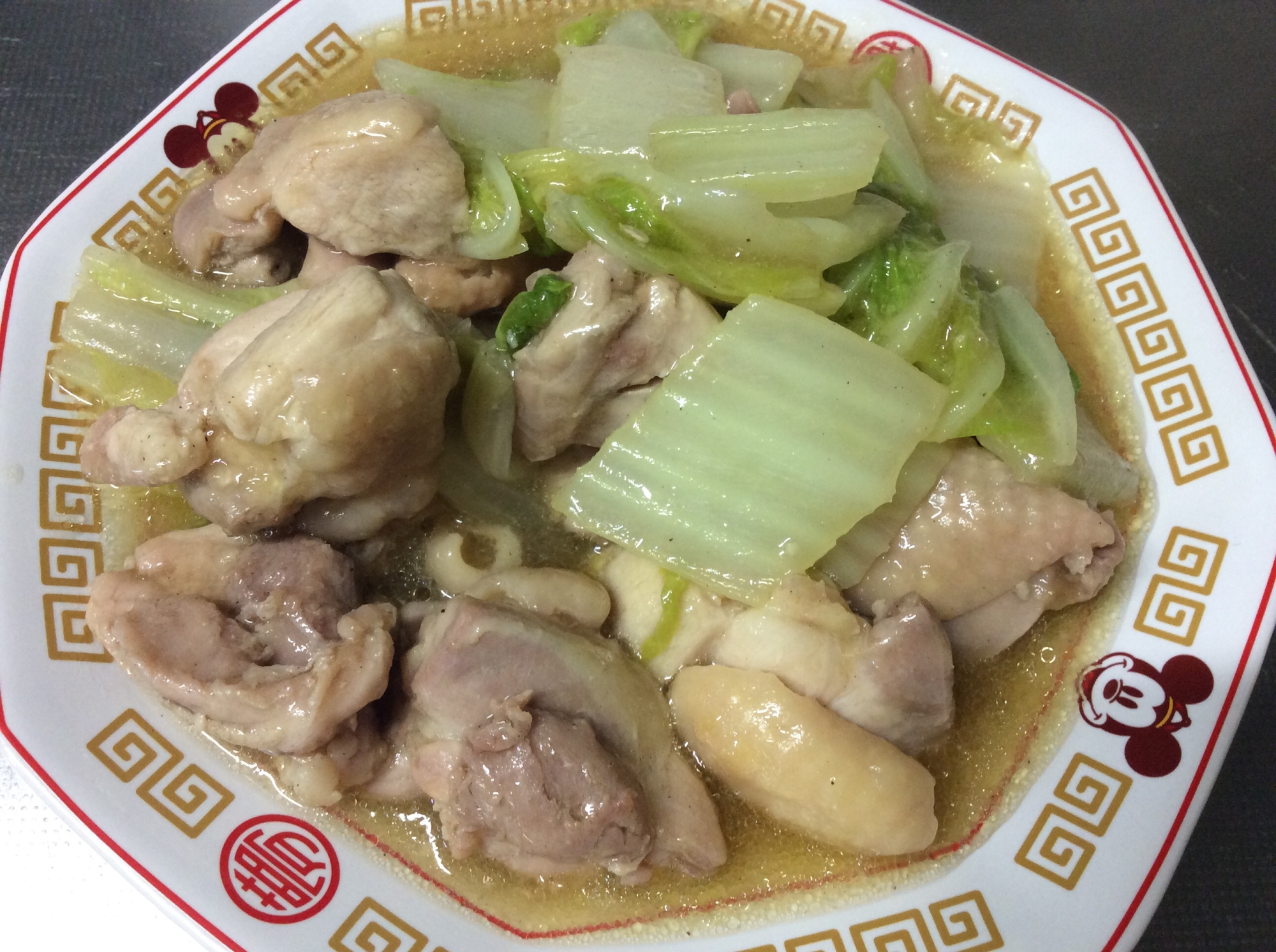 鶏もも肉と白菜の塩ダシあんかけ旨煮