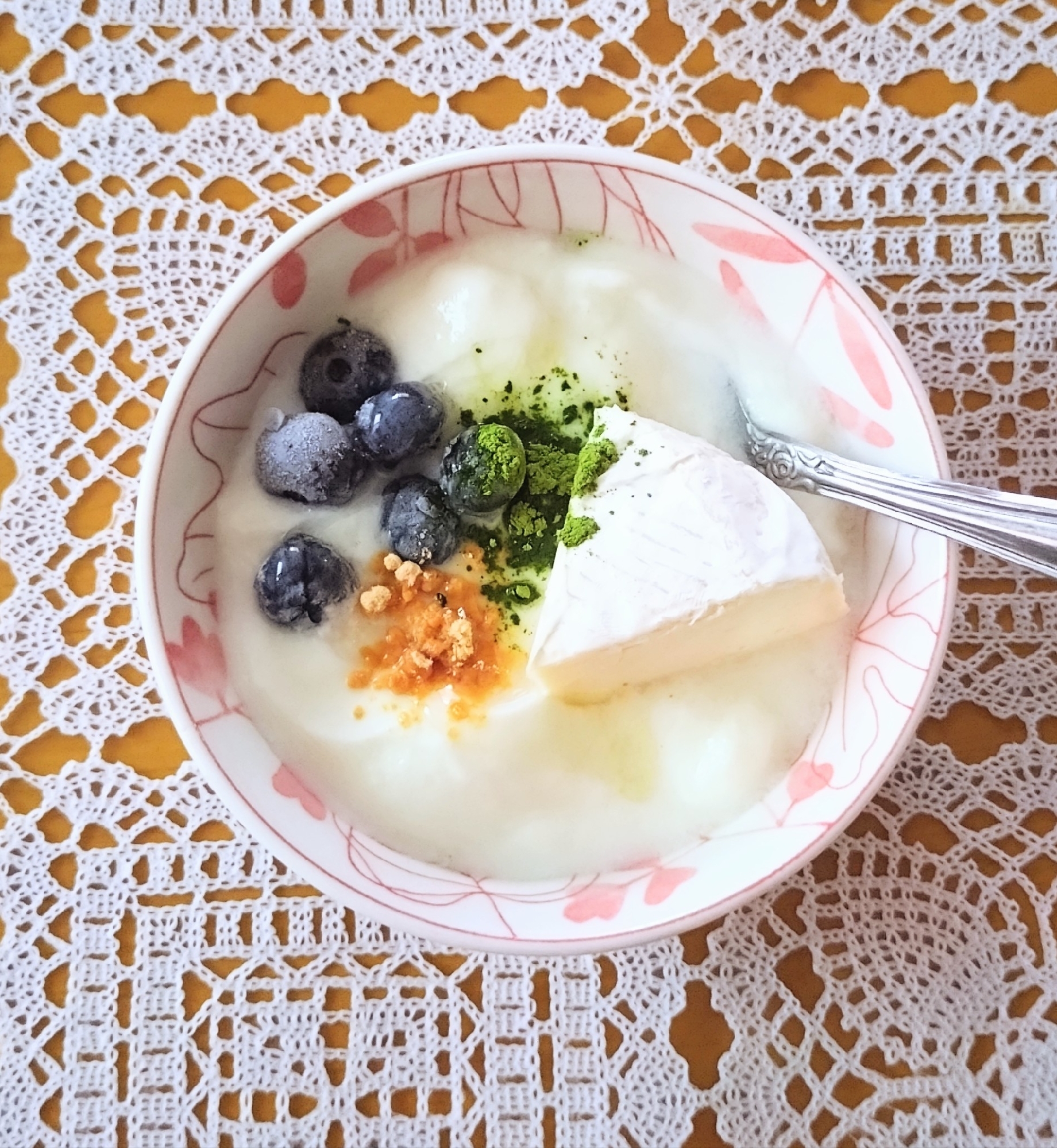 ブルーベリーとチーズのきな粉ヨーグルト◇