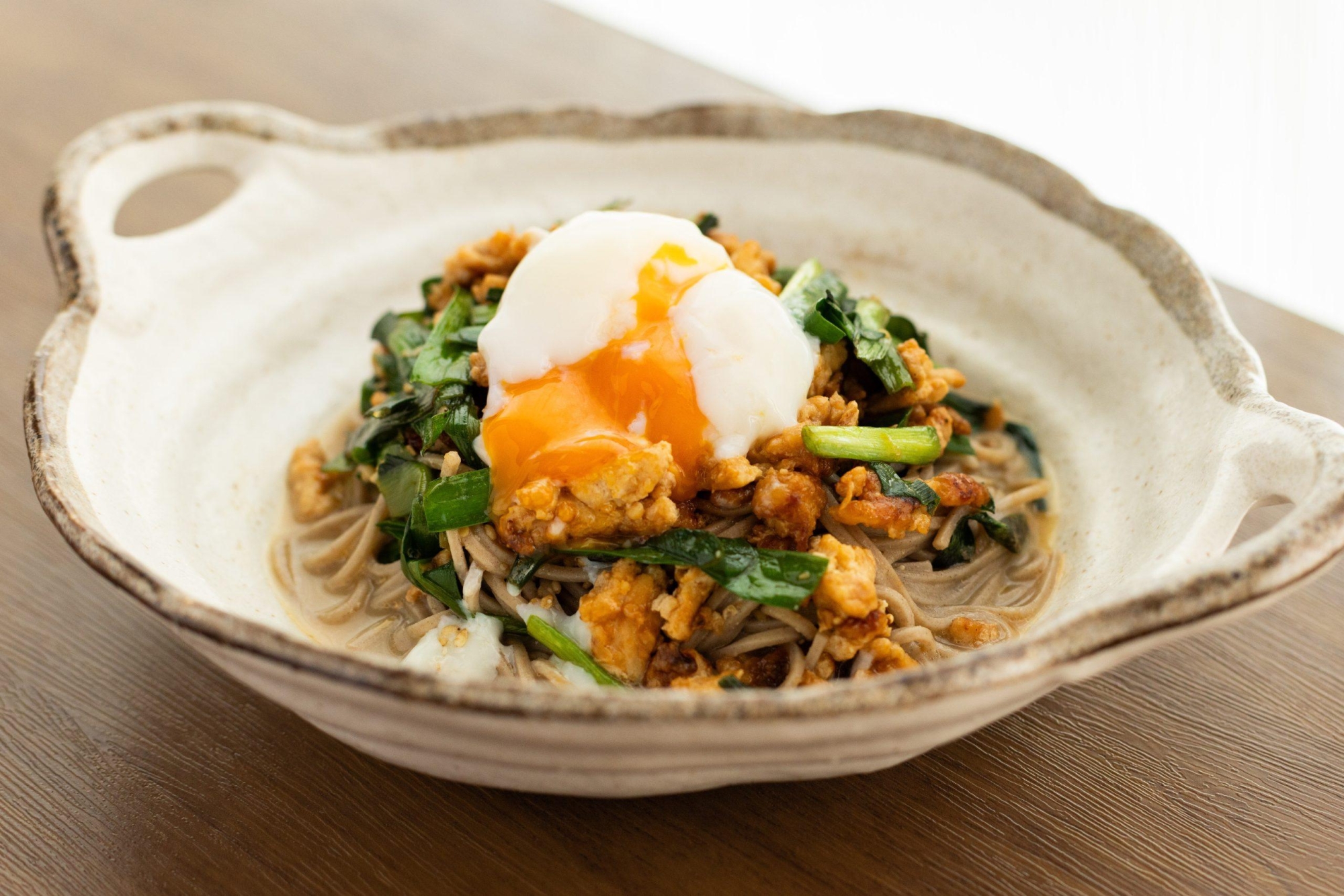 鶏ひき豆乳坦々蕎麦