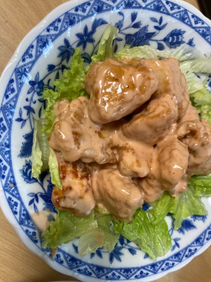 柚子胡椒風味の鶏味噌マヨ