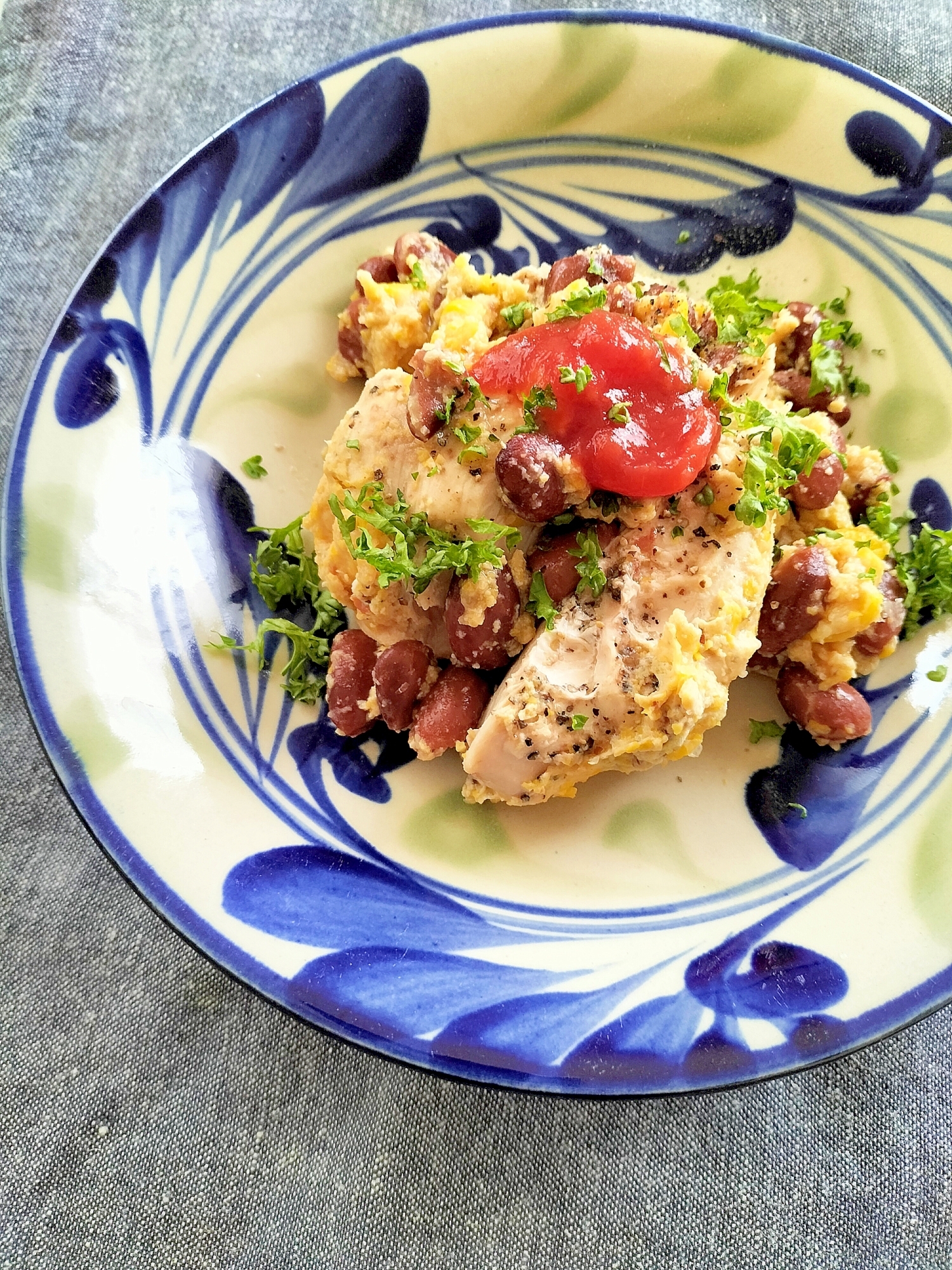 柔らか鶏肉とお豆のコンポタ煮♩(炊飯器で簡単)