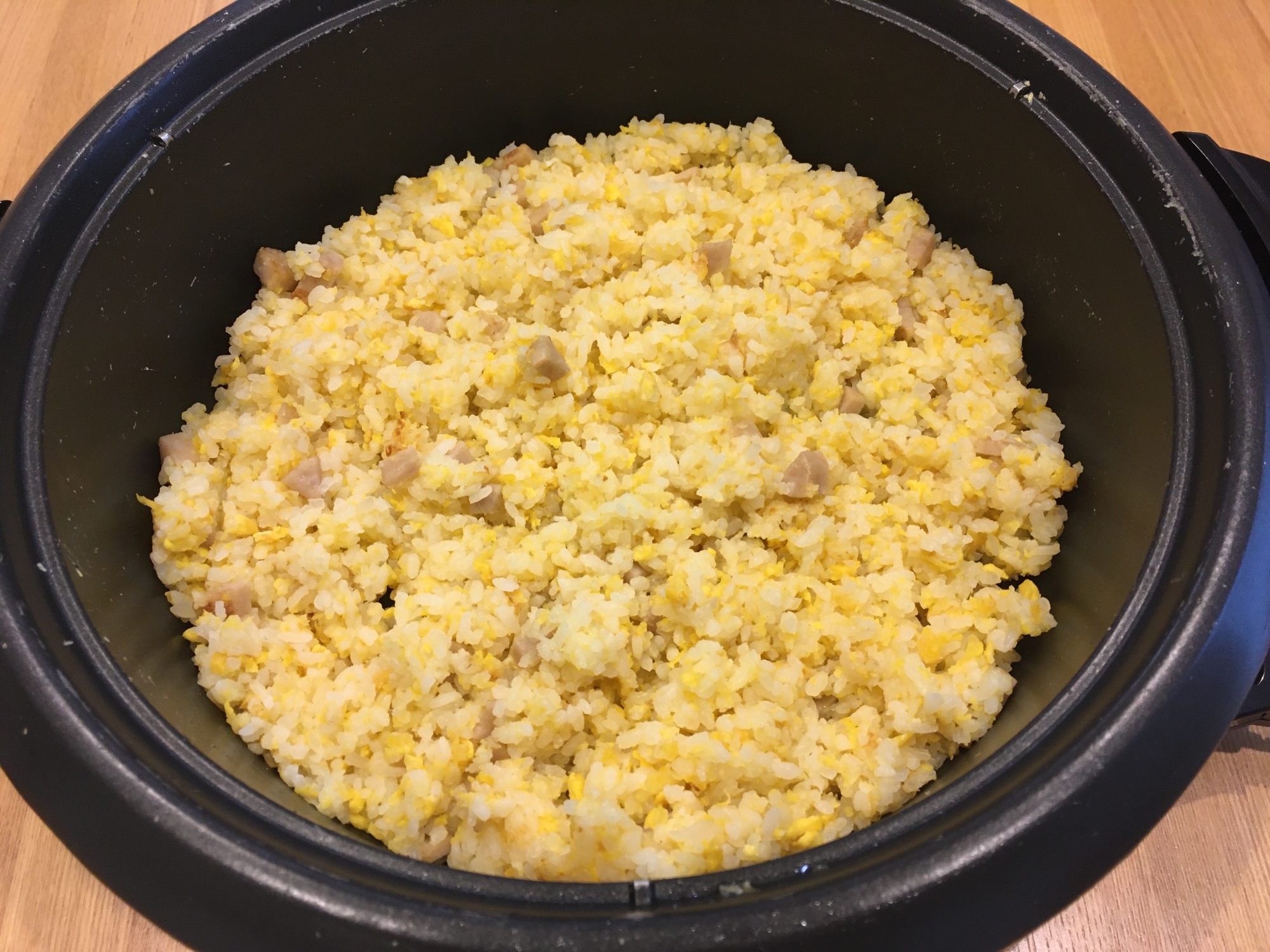 こどもと料理 ホットプレートで黄金チャーハン レシピ 作り方 By りんこみち 楽天レシピ