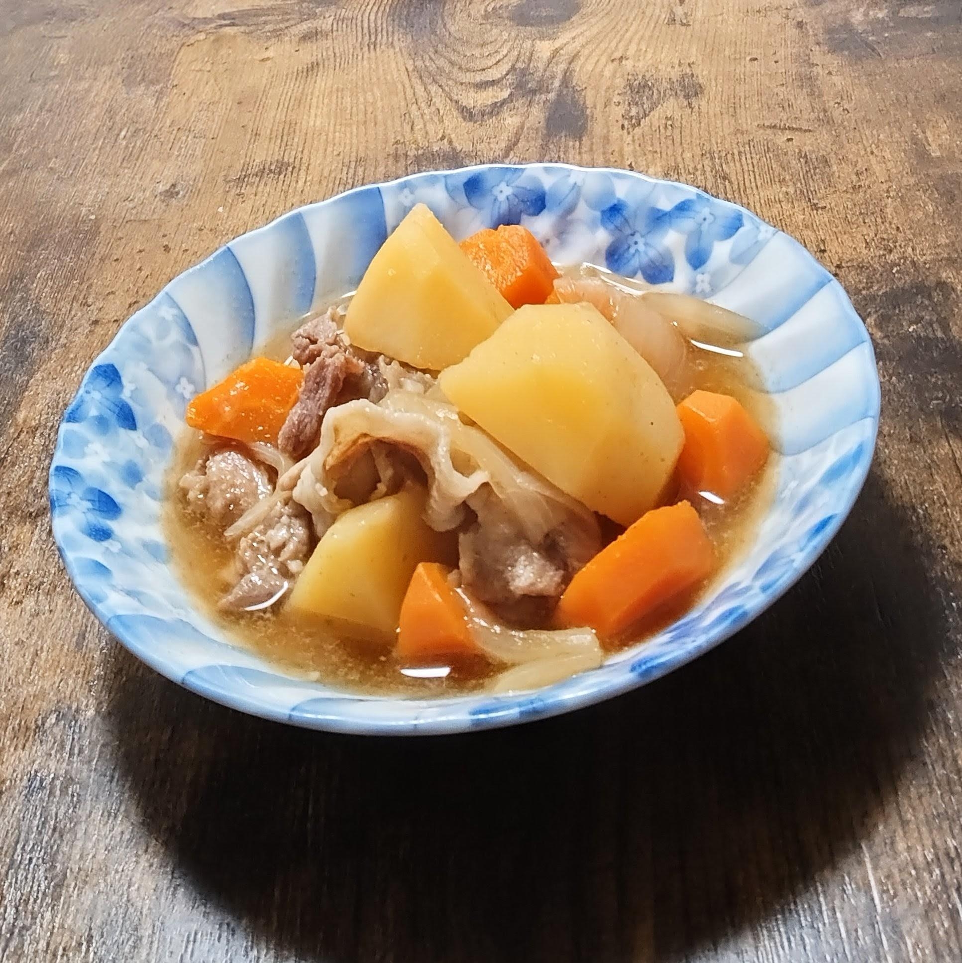 牛脂で炒めた肉じゃが♪