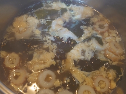 竹輪入り卵スープ