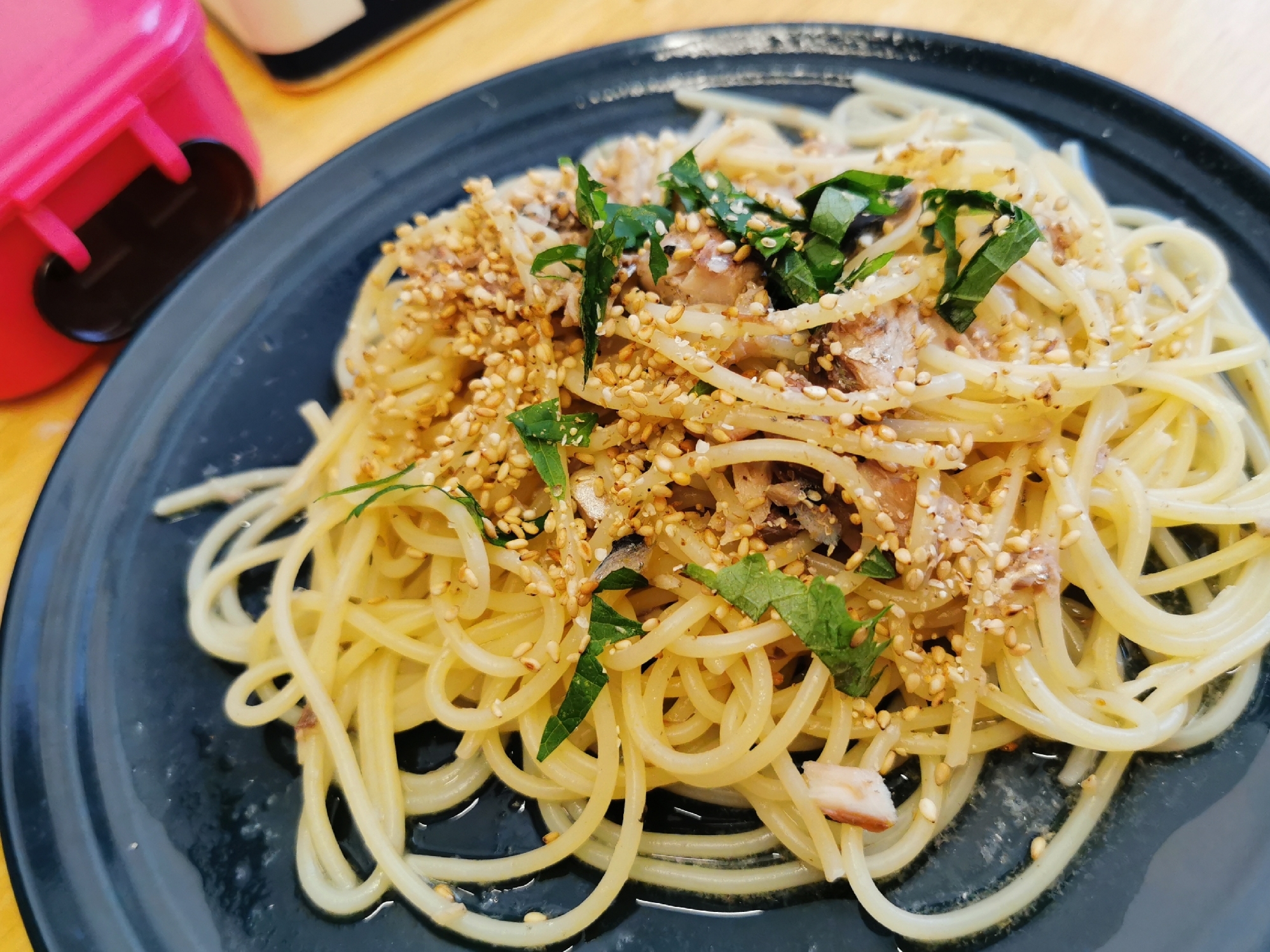 湯でたら3分！サバ缶和風パスタ