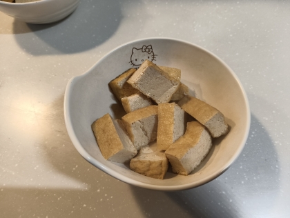 煮るだけ簡単♡ポイントはごま油♡厚揚げの煮物