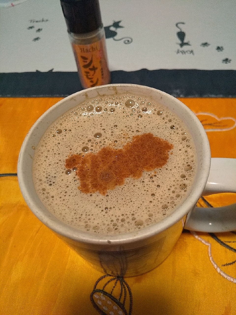 ほっこりカフェタイム♪あずきな粉豆乳コーヒー