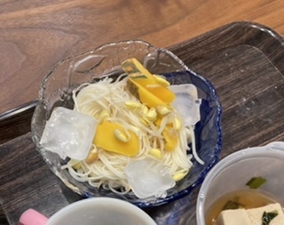 かぼちゃと豆もやしのそうめん