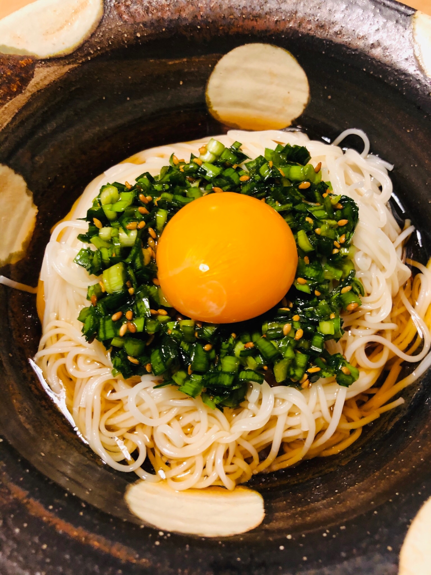 ニラ玉そうめん