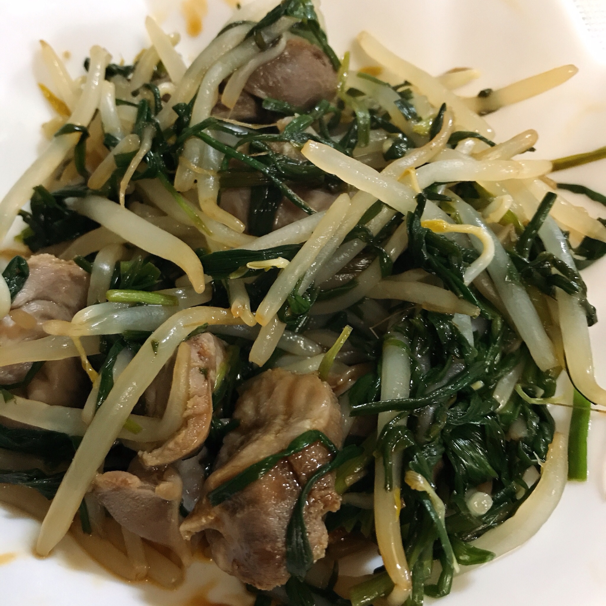 砂肝とニラもやしのオイスターソース炒め レシピ 作り方 By きの2126 楽天レシピ