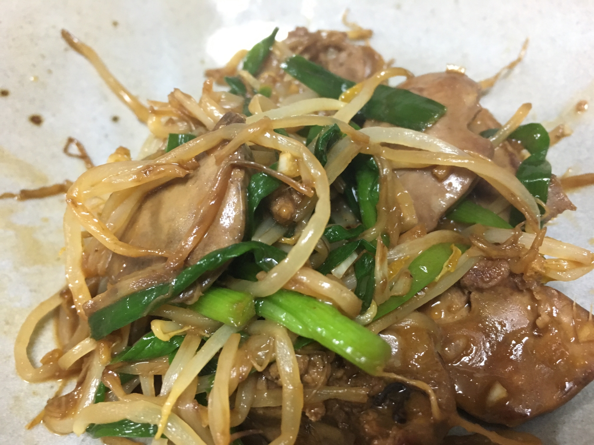 鳥のレバニラ炒め！まるでお店で食べる味♪