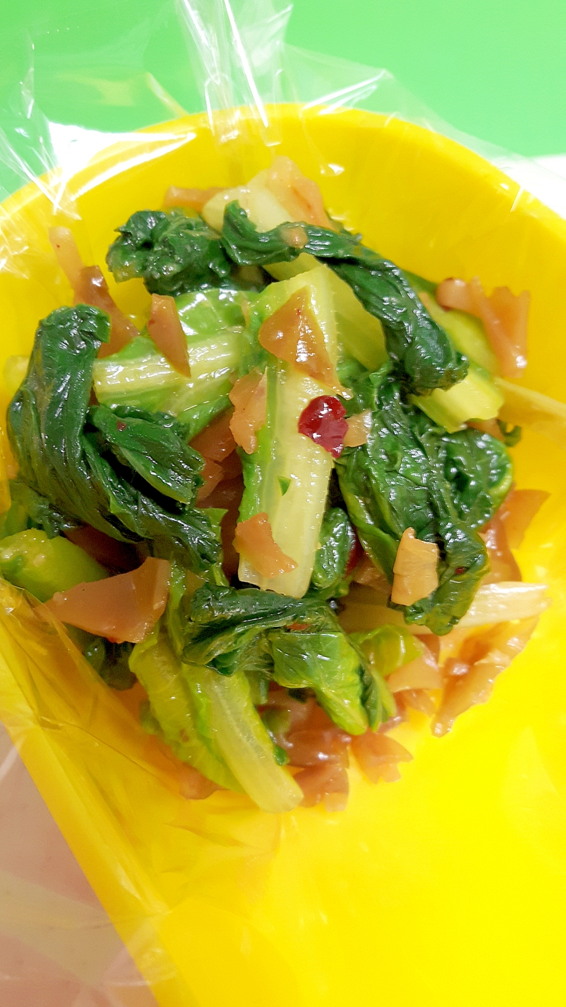 居酒屋メニュー!ザーサイとサラダ菜のゴマ醤油和え♪